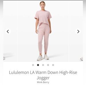 🍋Lululemon ‘LA warm down jogger’
